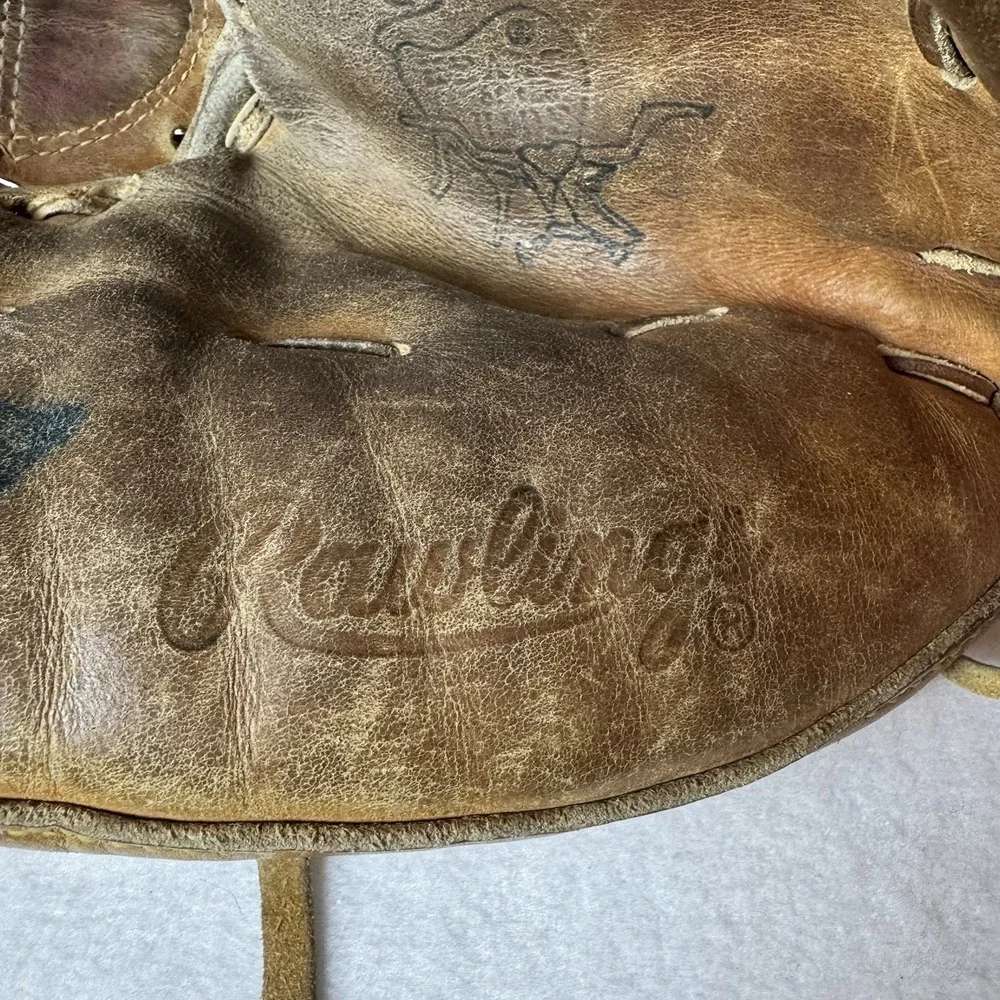 Vintage Rawlings Gold Glove Catchers Mitt HOH Lite Toe Left Hand 210 LTF‎ USA